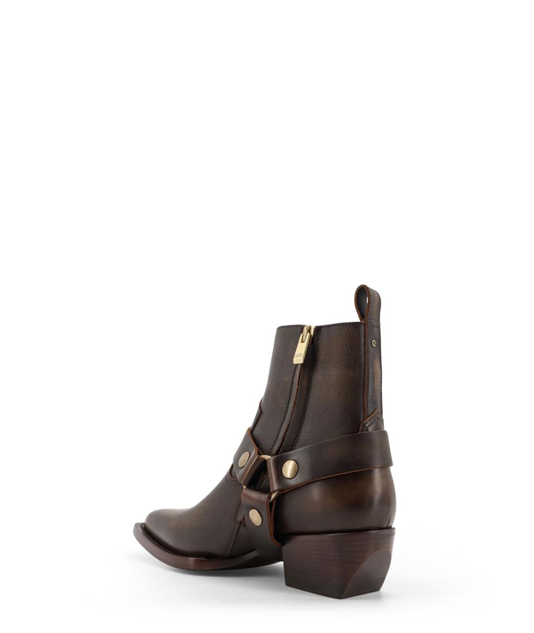 GOLDEN GOOSE DELUXE BRAND Коричневые кожаные ботинки, фото 3