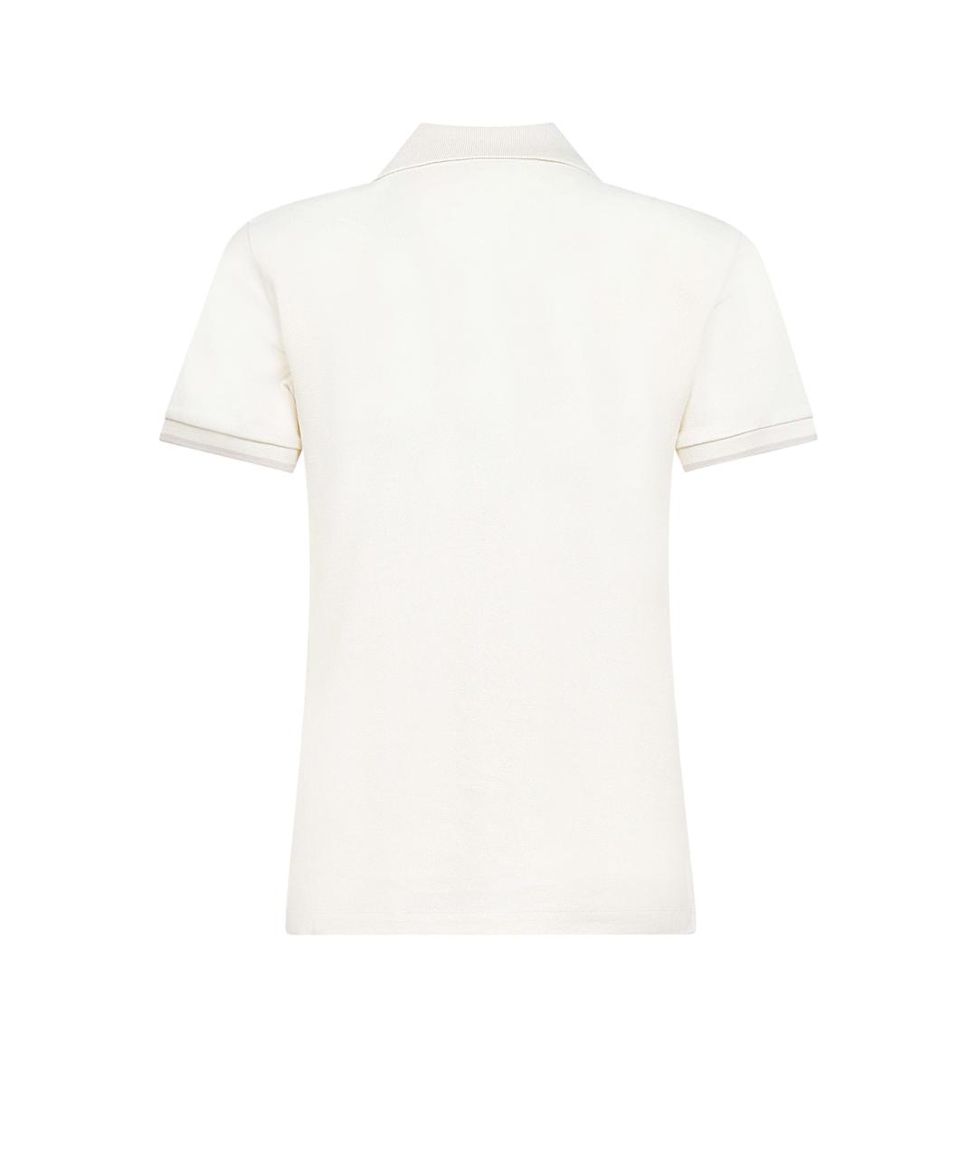 MONCLER Белая хлопковая футболка, фото 2