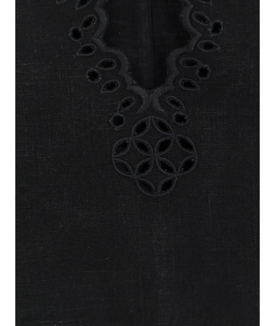 ISABEL MARANT ETOILE Черное хлопковое повседневное платье, фото 3