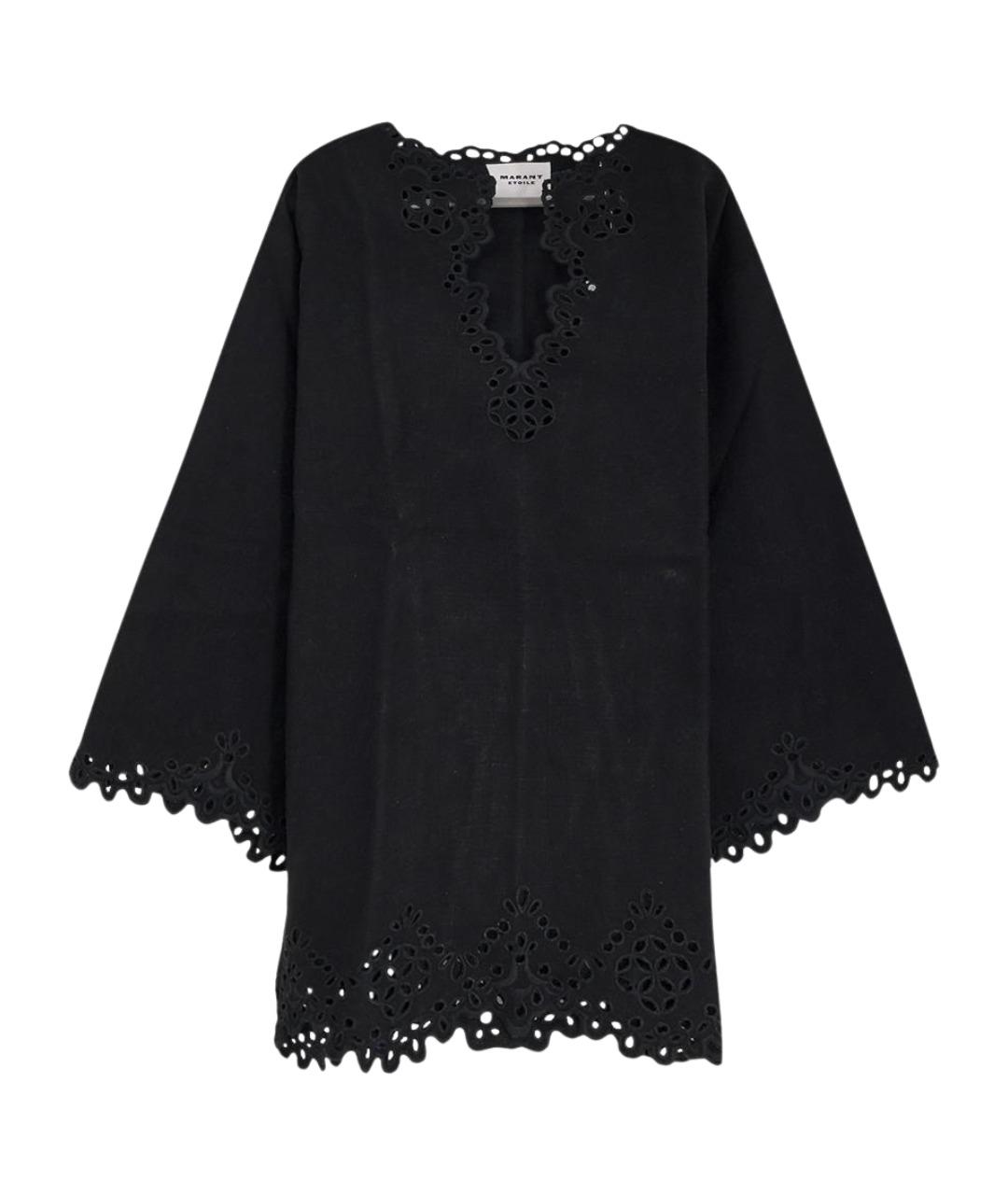 ISABEL MARANT ETOILE Черное хлопковое повседневное платье, фото 1