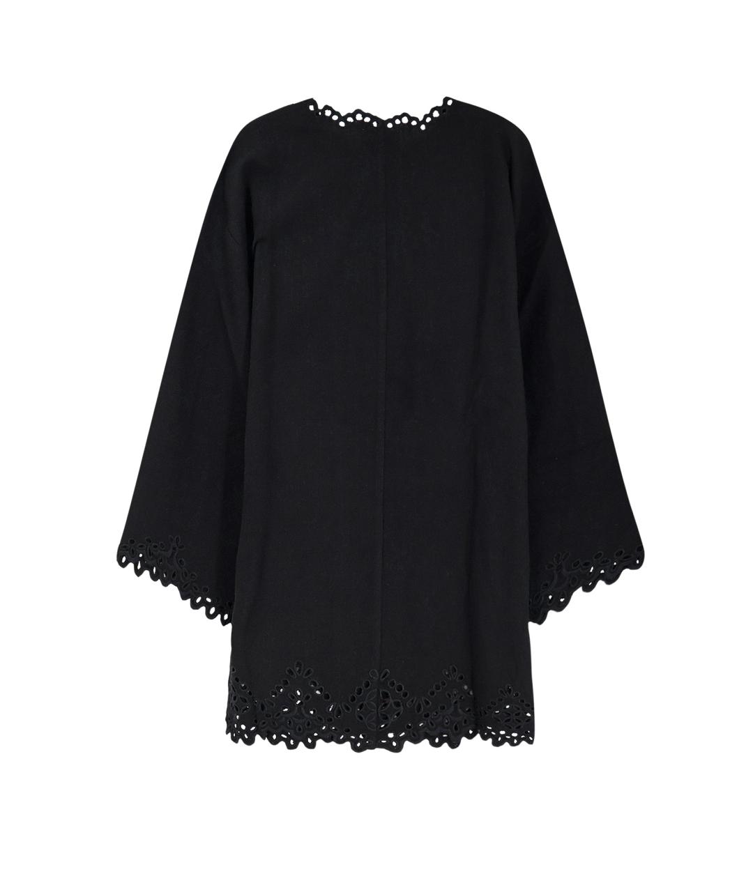 ISABEL MARANT ETOILE Черное хлопковое повседневное платье, фото 2