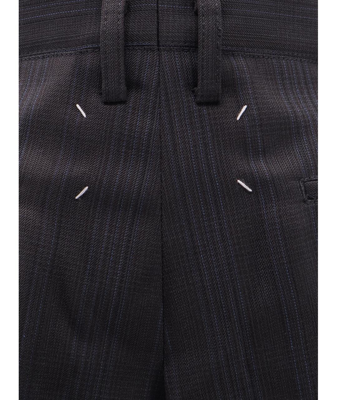 MAISON MARGIELA Темно-синие шерстяные шорты, фото 3