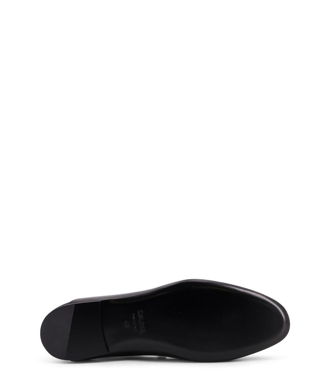 CELINE Черные кожаные лоферы, фото 4