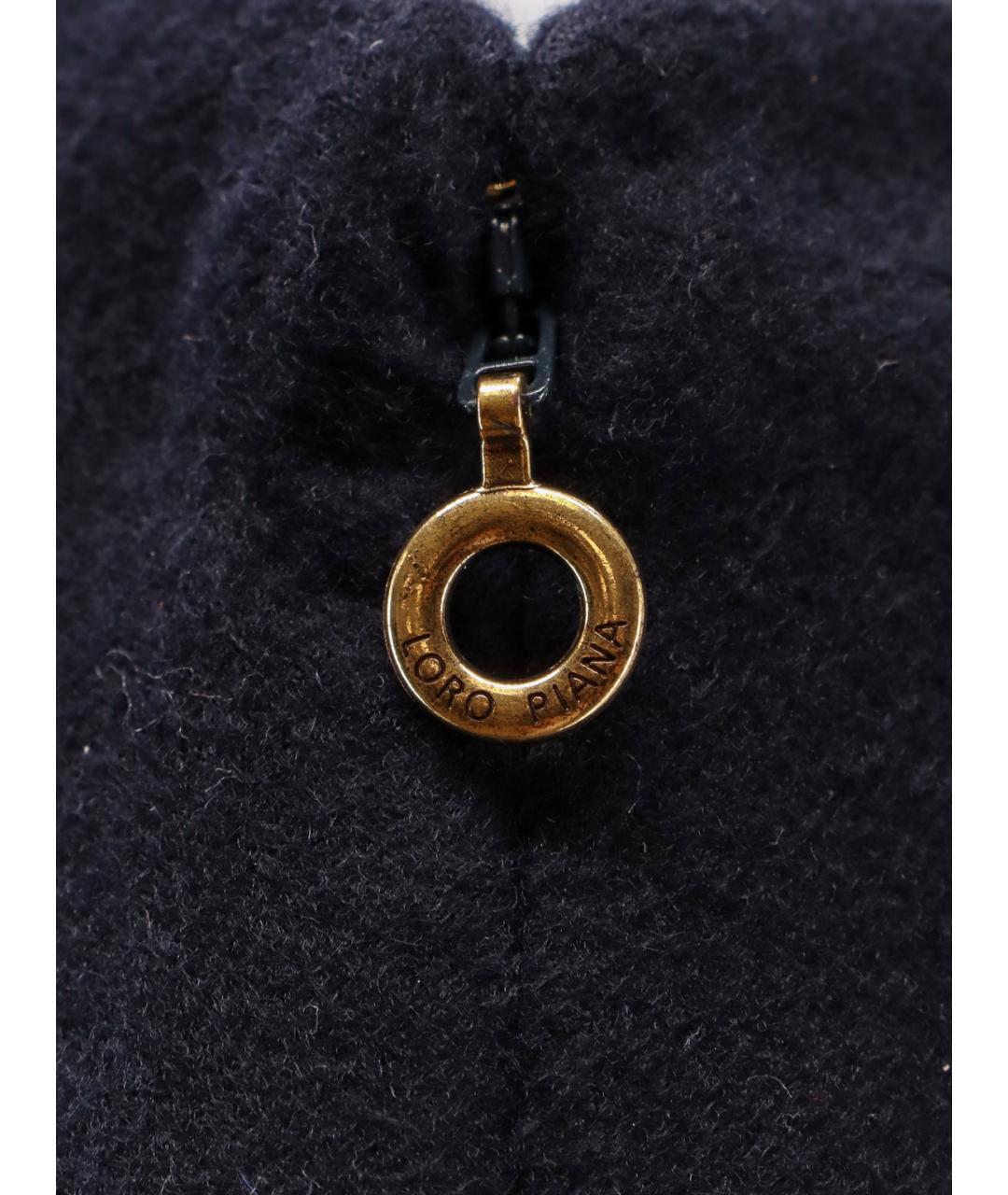 LORO PIANA Темно-синяя кашемировая юбка миди, фото 3