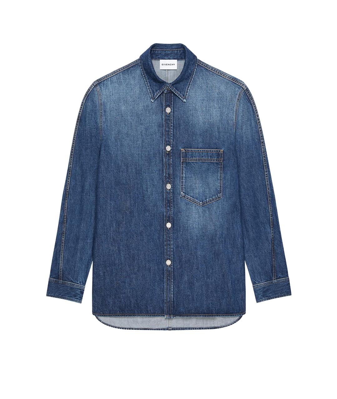 GIVENCHY Синяя хлопковая кэжуал рубашка, фото 1