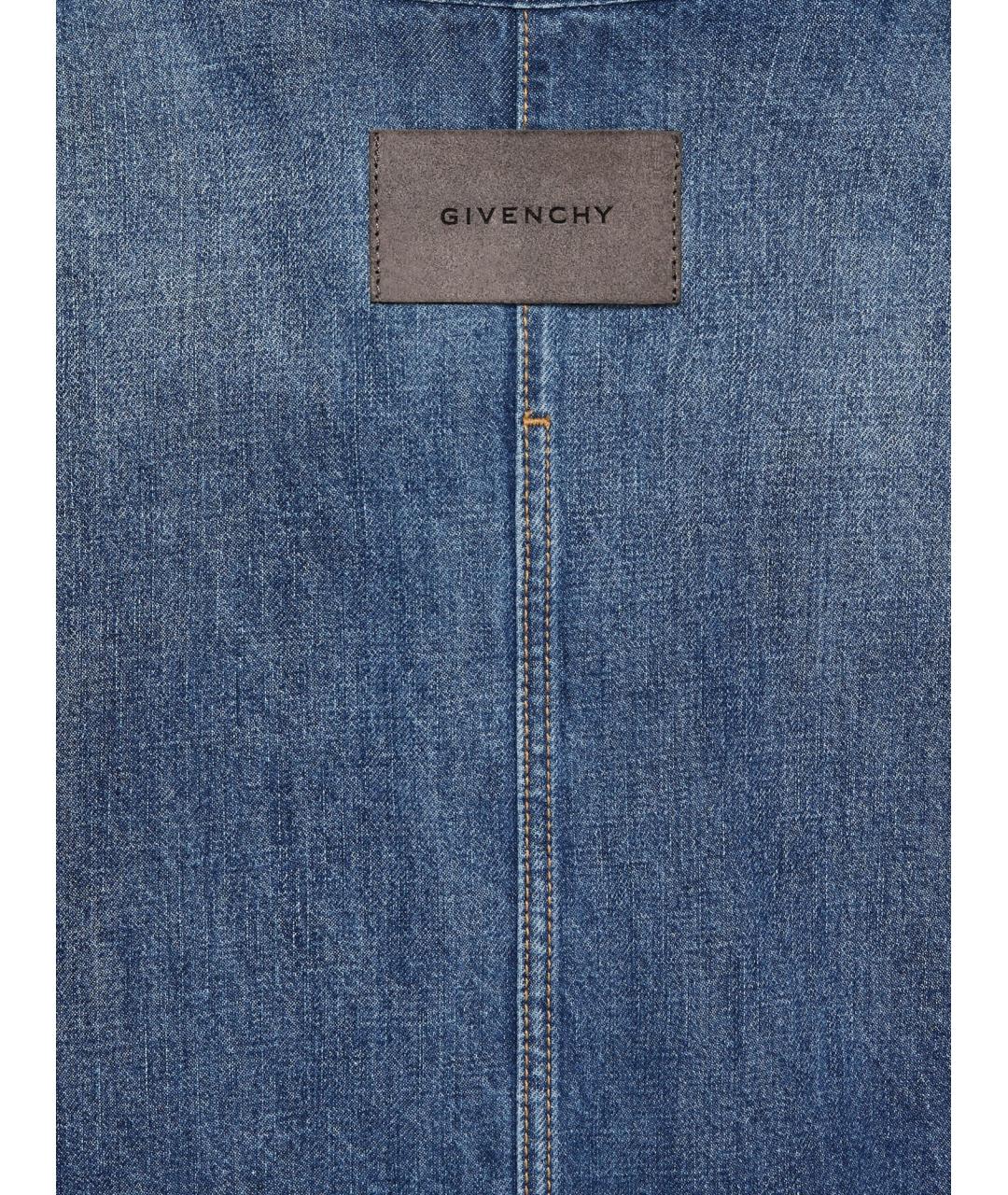 GIVENCHY Синяя хлопковая кэжуал рубашка, фото 3