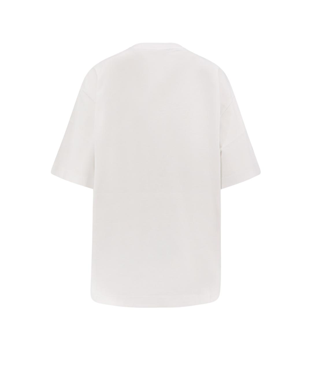 OFF-WHITE Белая хлопковая футболка, фото 2