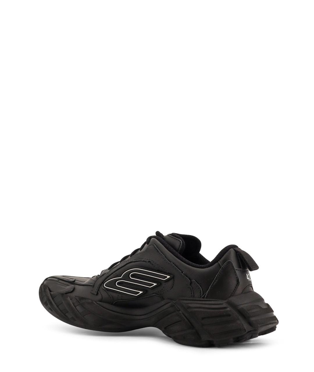 BALENCIAGA Черные кожаные низкие кроссовки / кеды, фото 3