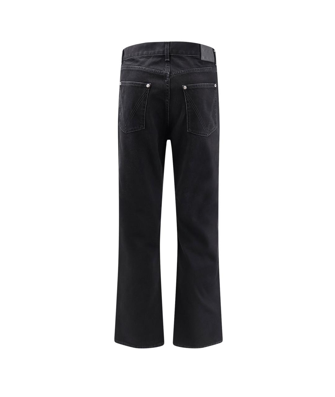 BOTTEGA VENETA Черные хлопковые прямые джинсы, фото 2
