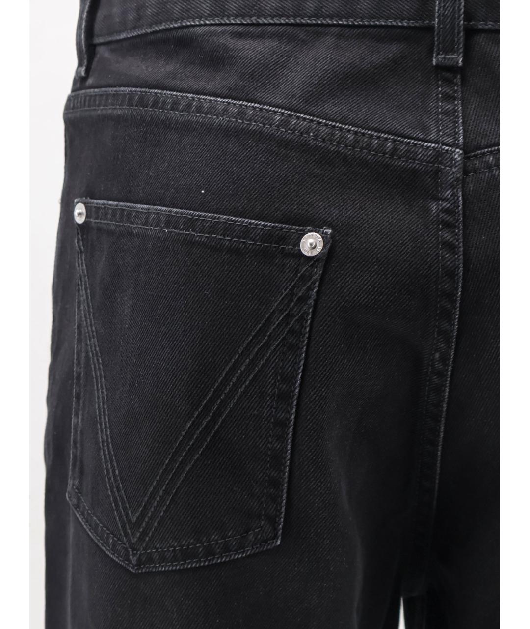 BOTTEGA VENETA Черные хлопковые прямые джинсы, фото 3