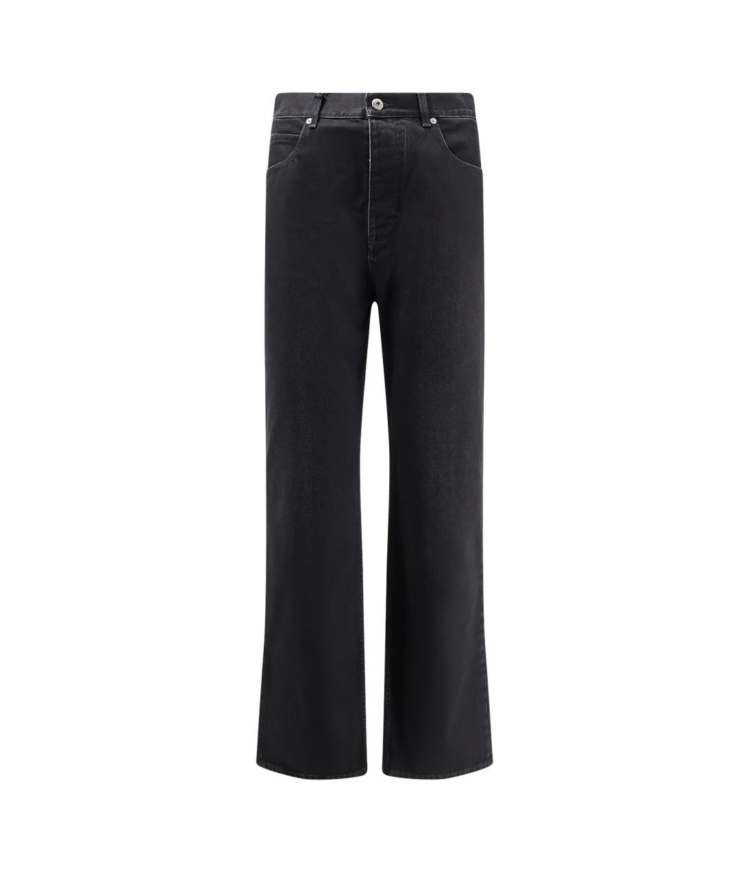 BOTTEGA VENETA Черные хлопковые прямые джинсы, фото 1