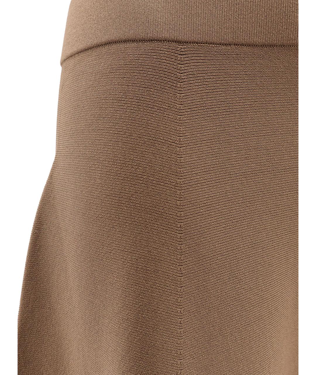 MAX MARA Коричневая вискозная юбка миди, фото 3