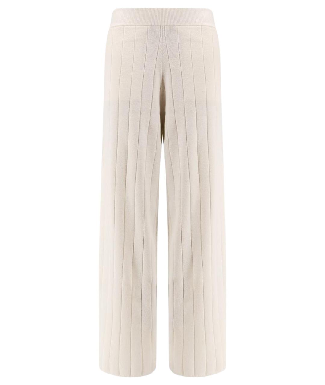 MAX MARA Белые кашемировые брюки широкие, фото 1