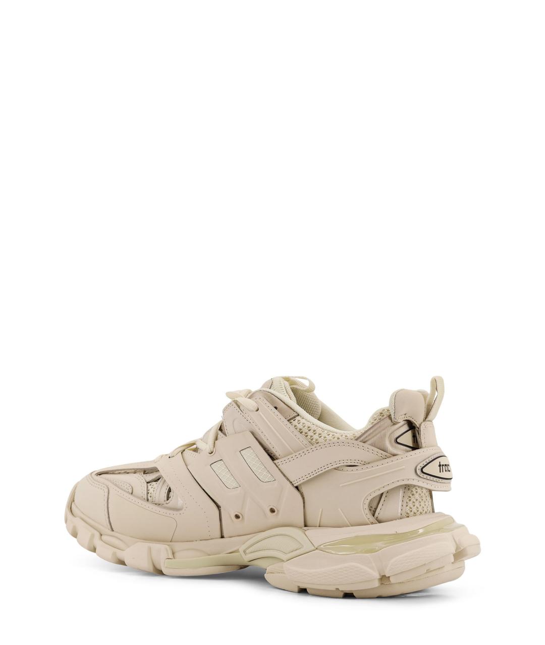 BALENCIAGA Бежевые текстильные низкие кроссовки / кеды, фото 3