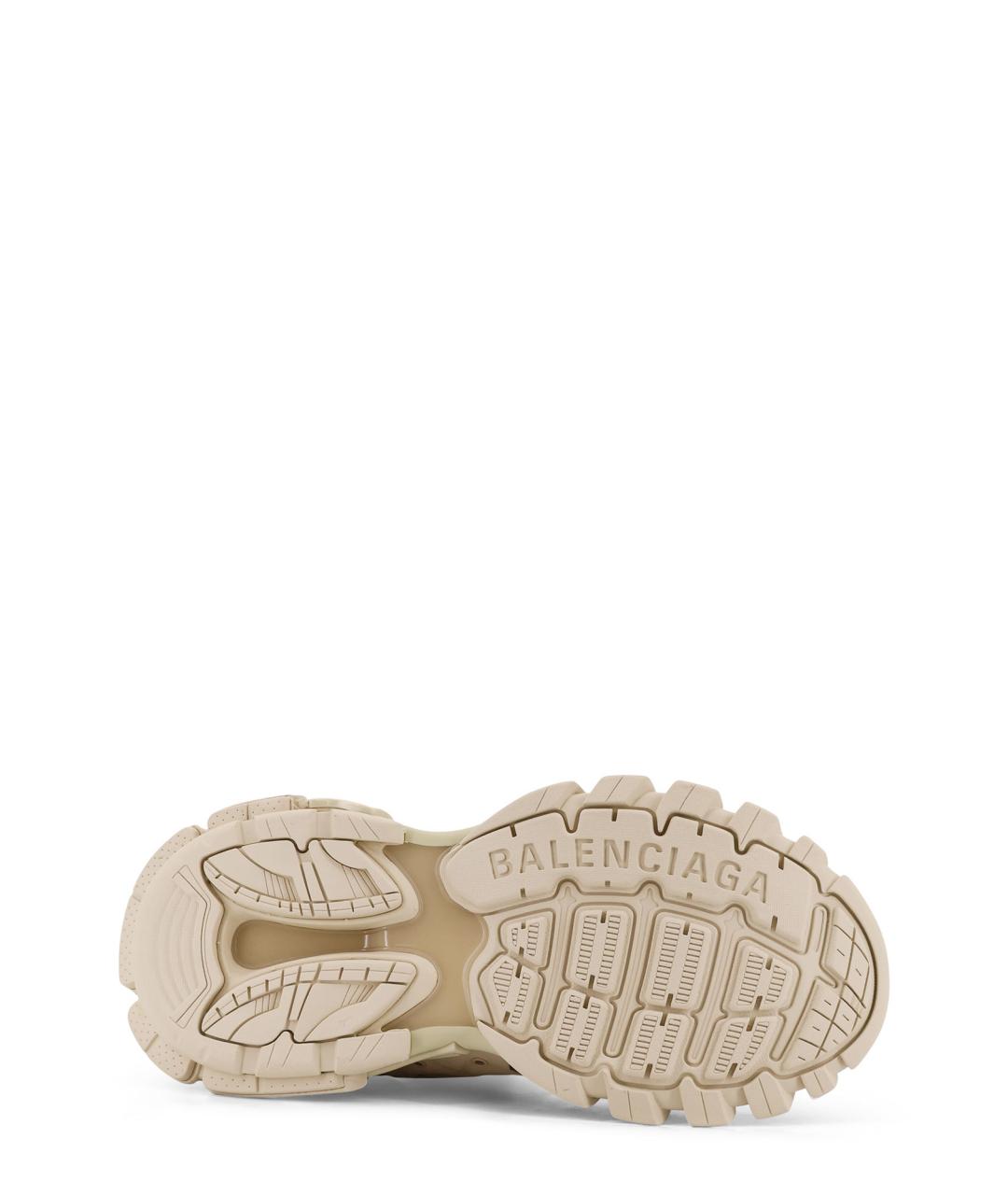 BALENCIAGA Бежевые текстильные низкие кроссовки / кеды, фото 4