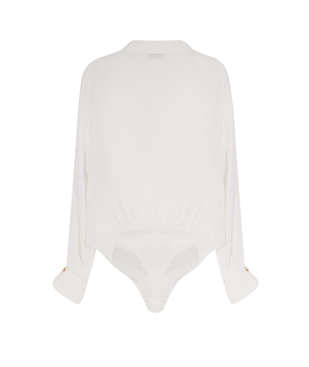 ELISABETTA FRANCHI Белое вискозное боди, фото 2