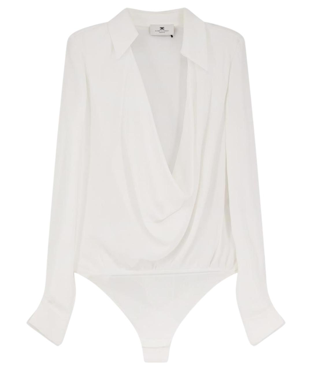 ELISABETTA FRANCHI Белое вискозное боди, фото 1