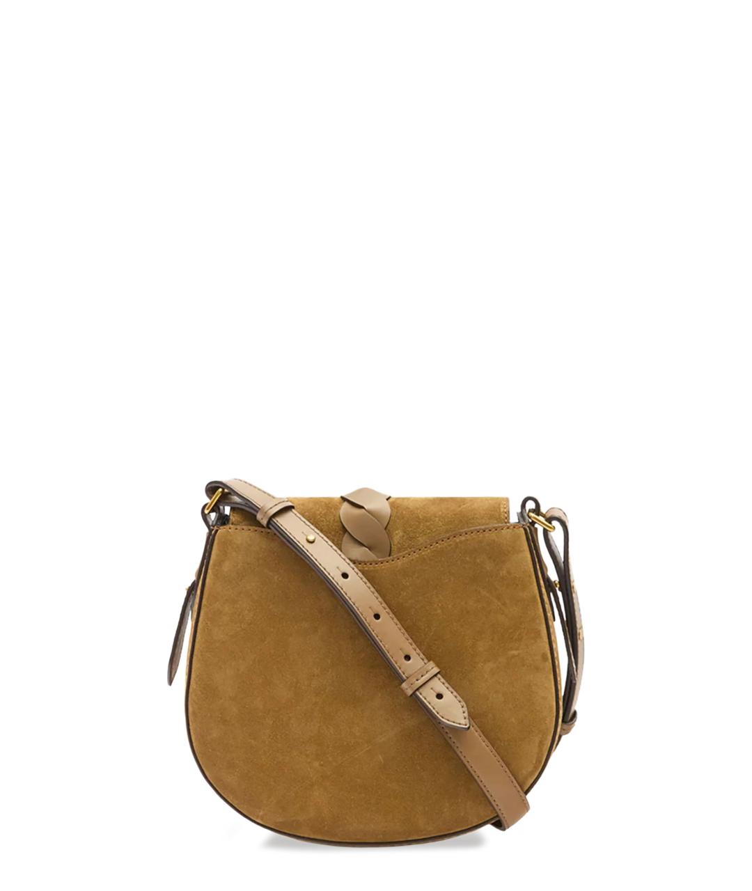 ISABEL MARANT Бежевая замшевая сумка через плечо, фото 2