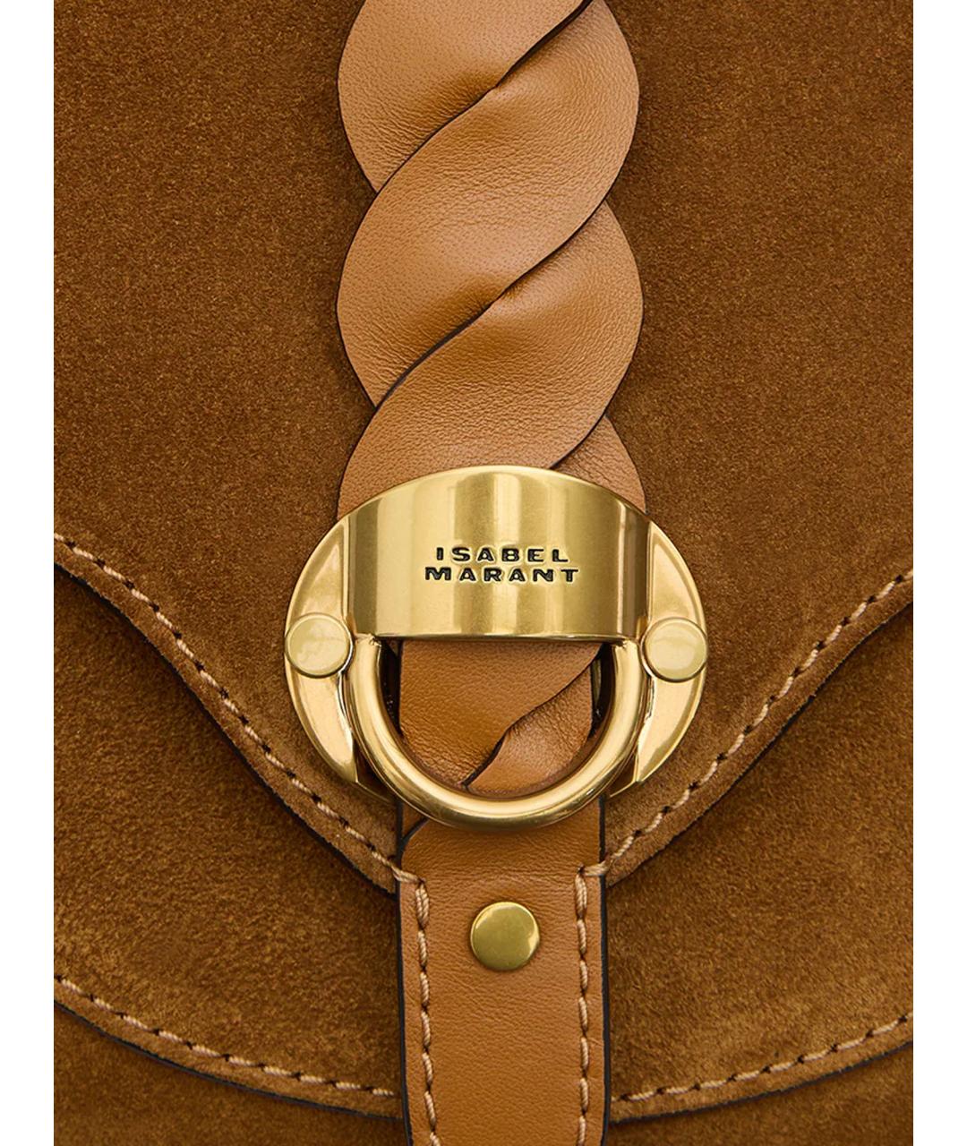 ISABEL MARANT Бежевая замшевая сумка через плечо, фото 3