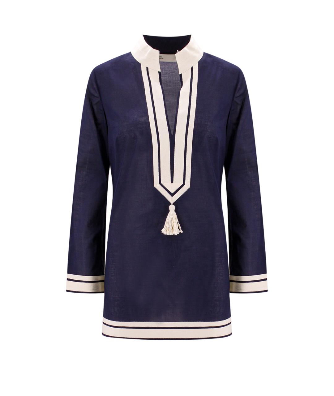 TORY BURCH Синяя хлопковая рубашка, фото 1