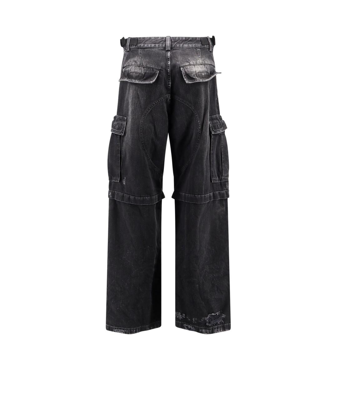 BALENCIAGA Черные хлопковые повседневные брюки, фото 2