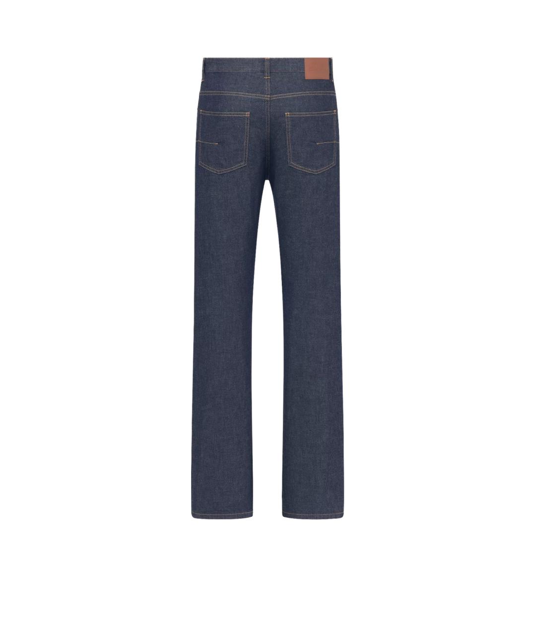 CHRISTIAN DIOR Синие хлопковые прямые джинсы, фото 2