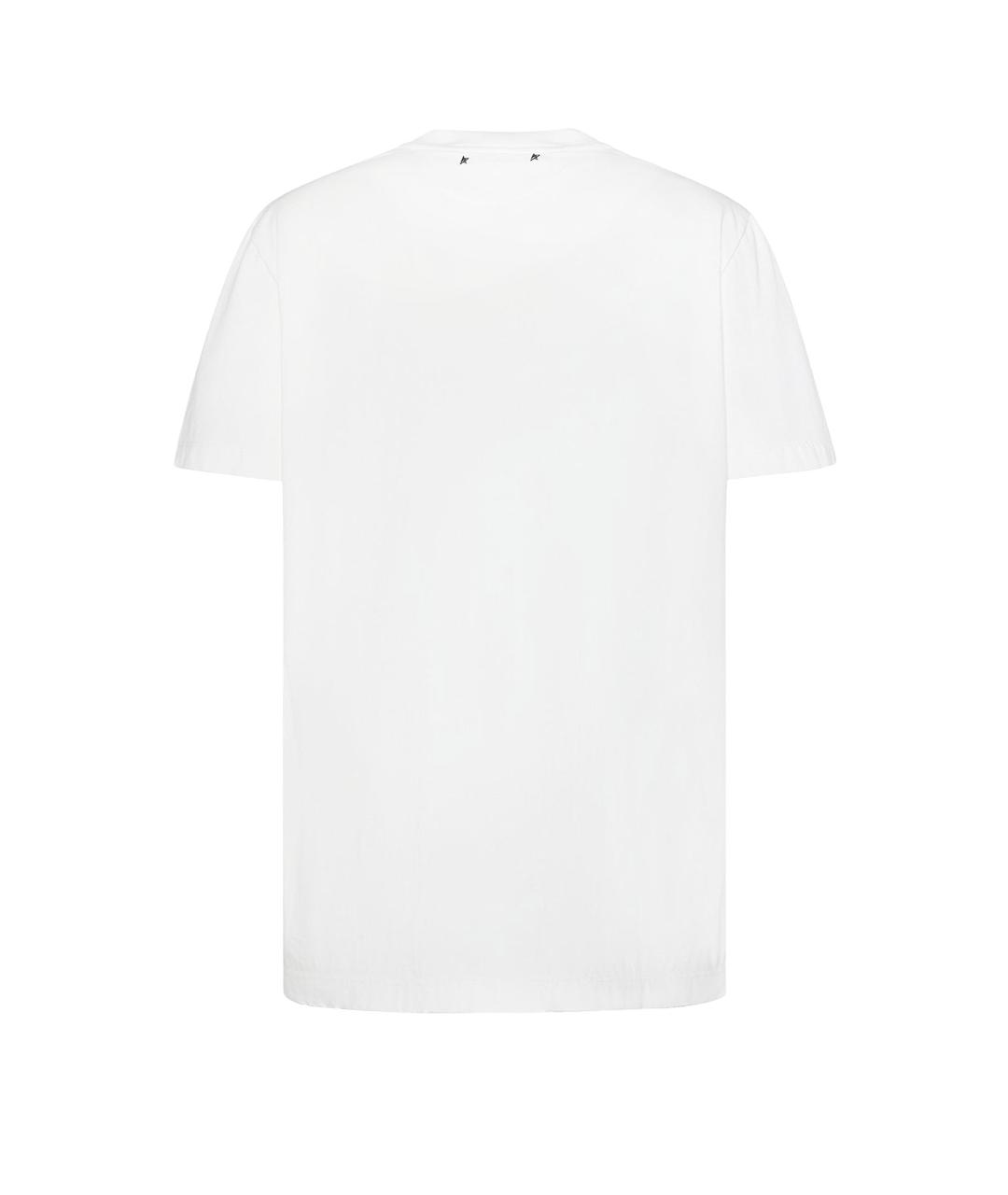 GOLDEN GOOSE DELUXE BRAND Белая хлопковая футболка, фото 2