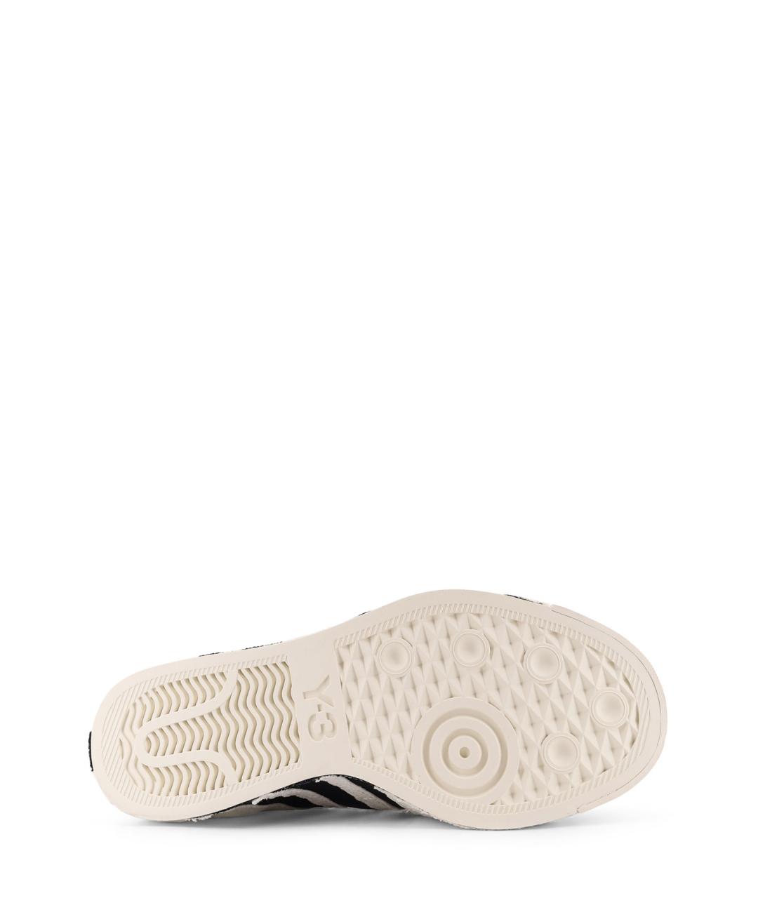 Y-3 Белые текстильные низкие кроссовки / кеды, фото 4