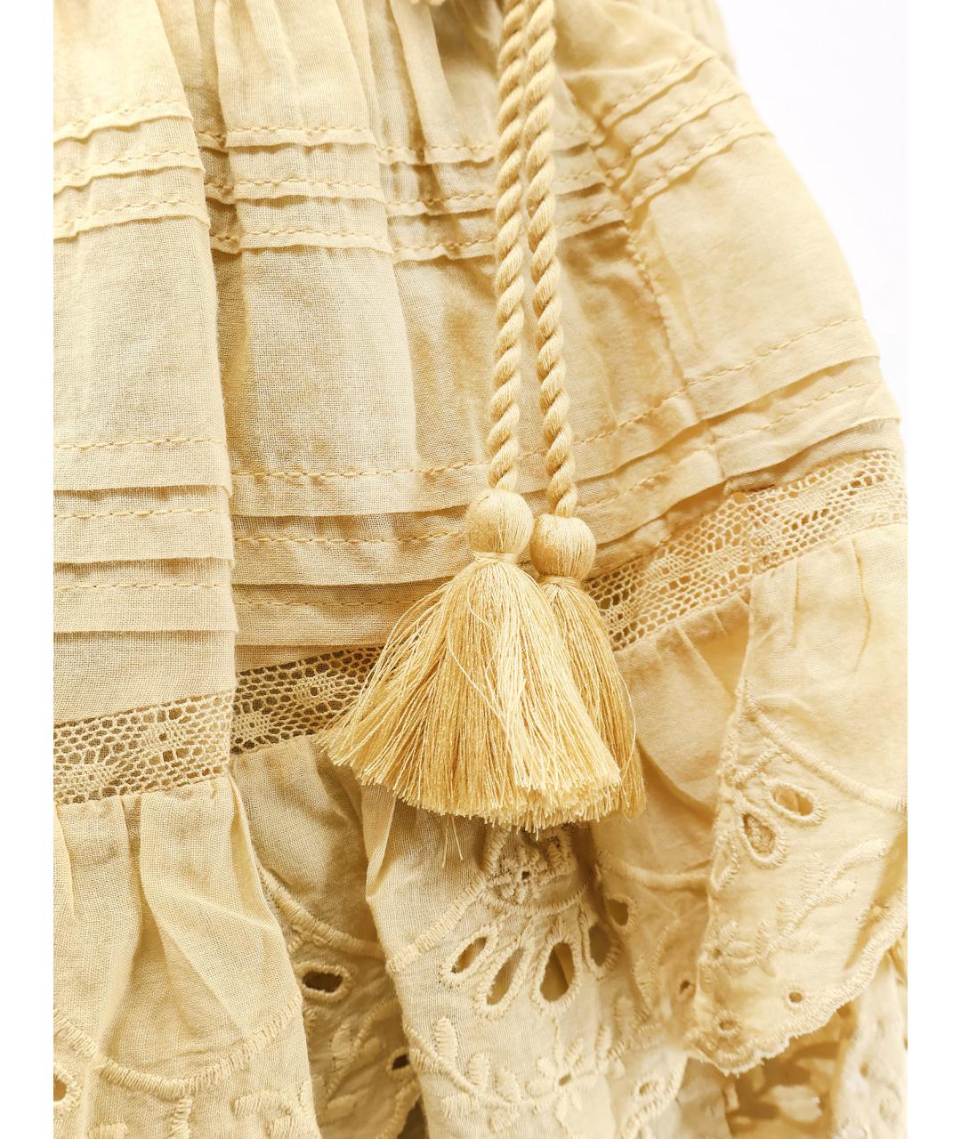 ISABEL MARANT ETOILE Желтые хлопковые шорты, фото 3