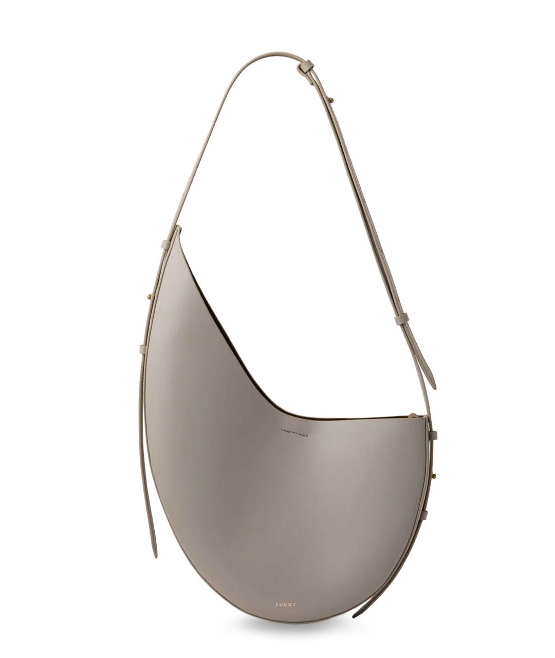 SOEUR Серая кожаная сумка через плечо, фото 1