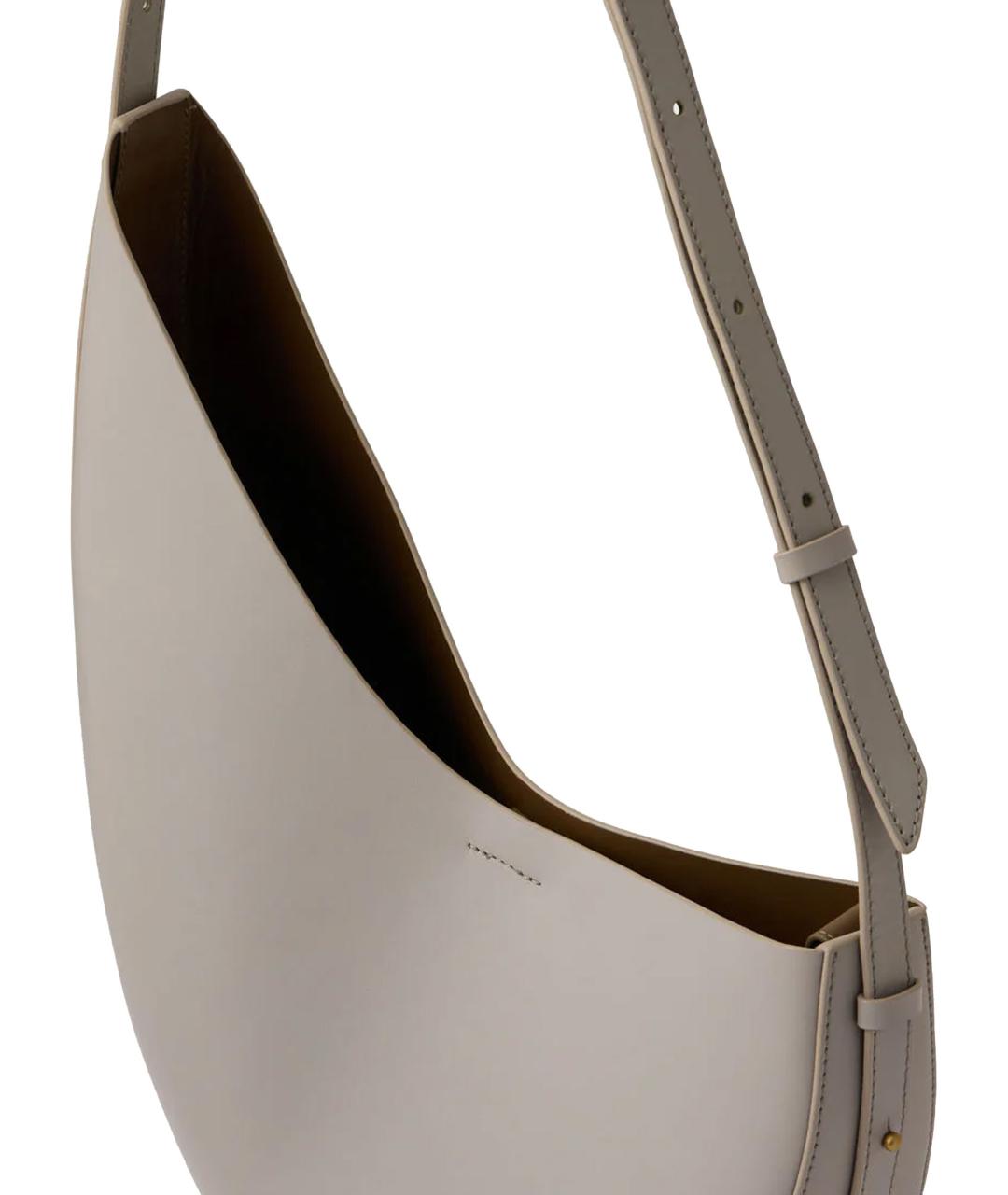 SOEUR Серая кожаная сумка через плечо, фото 4