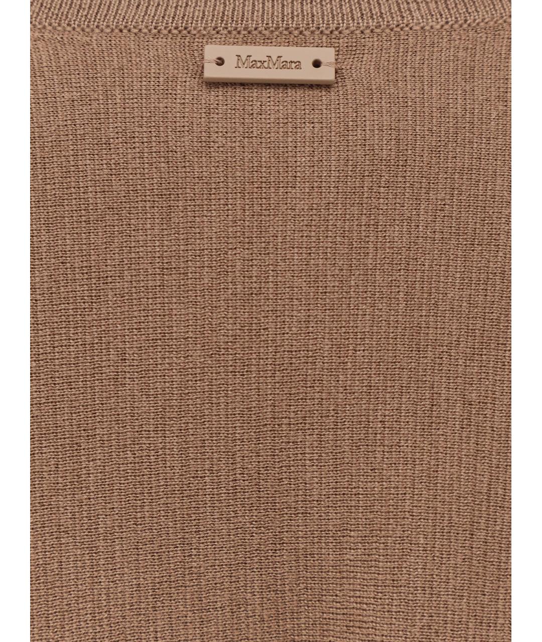 MAX MARA Коричневый шерстяной джемпер / свитер, фото 3