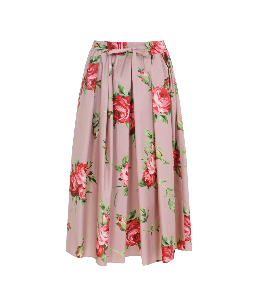 DOLCE&GABBANA Розовая хлопковая юбка миди, фото 1