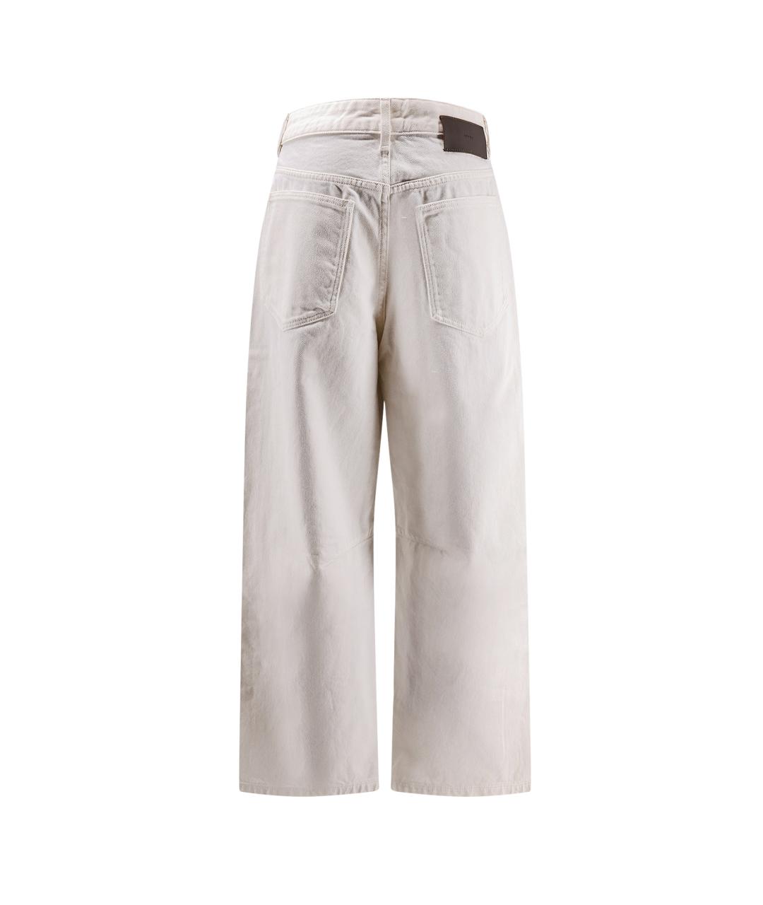 SOEUR Белые хлопковые прямые джинсы, фото 2