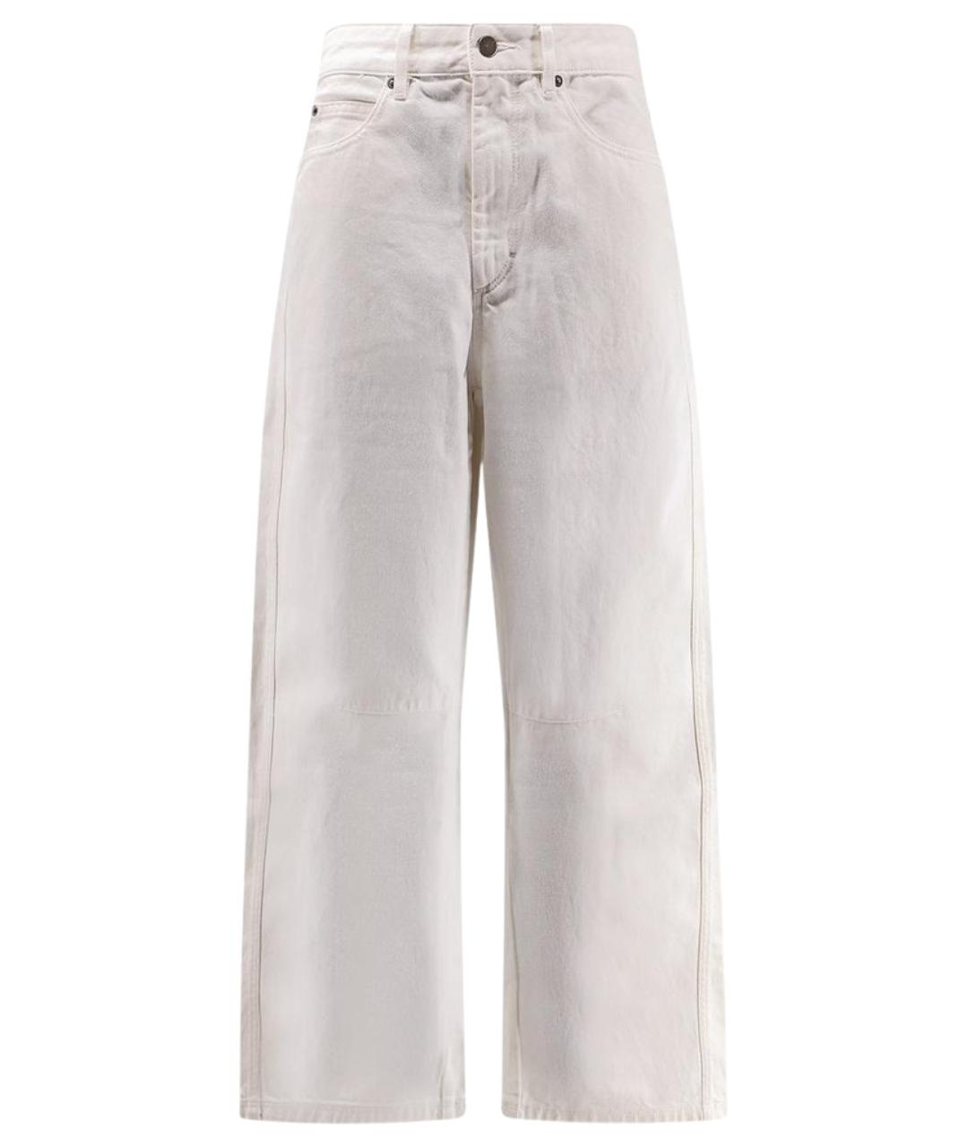 SOEUR Белые хлопковые прямые джинсы, фото 1