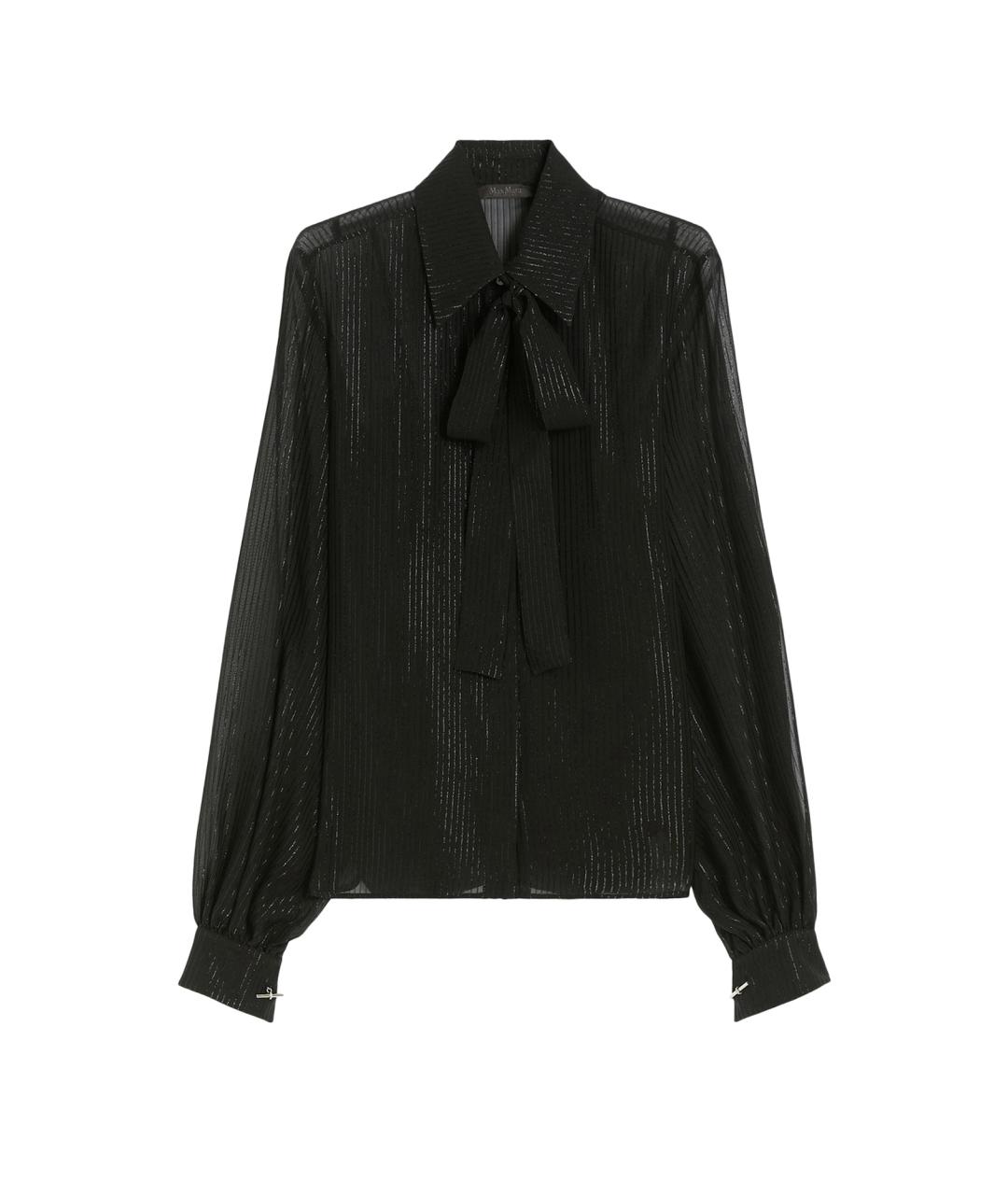 MAX MARA Черная шелковая рубашка, фото 3