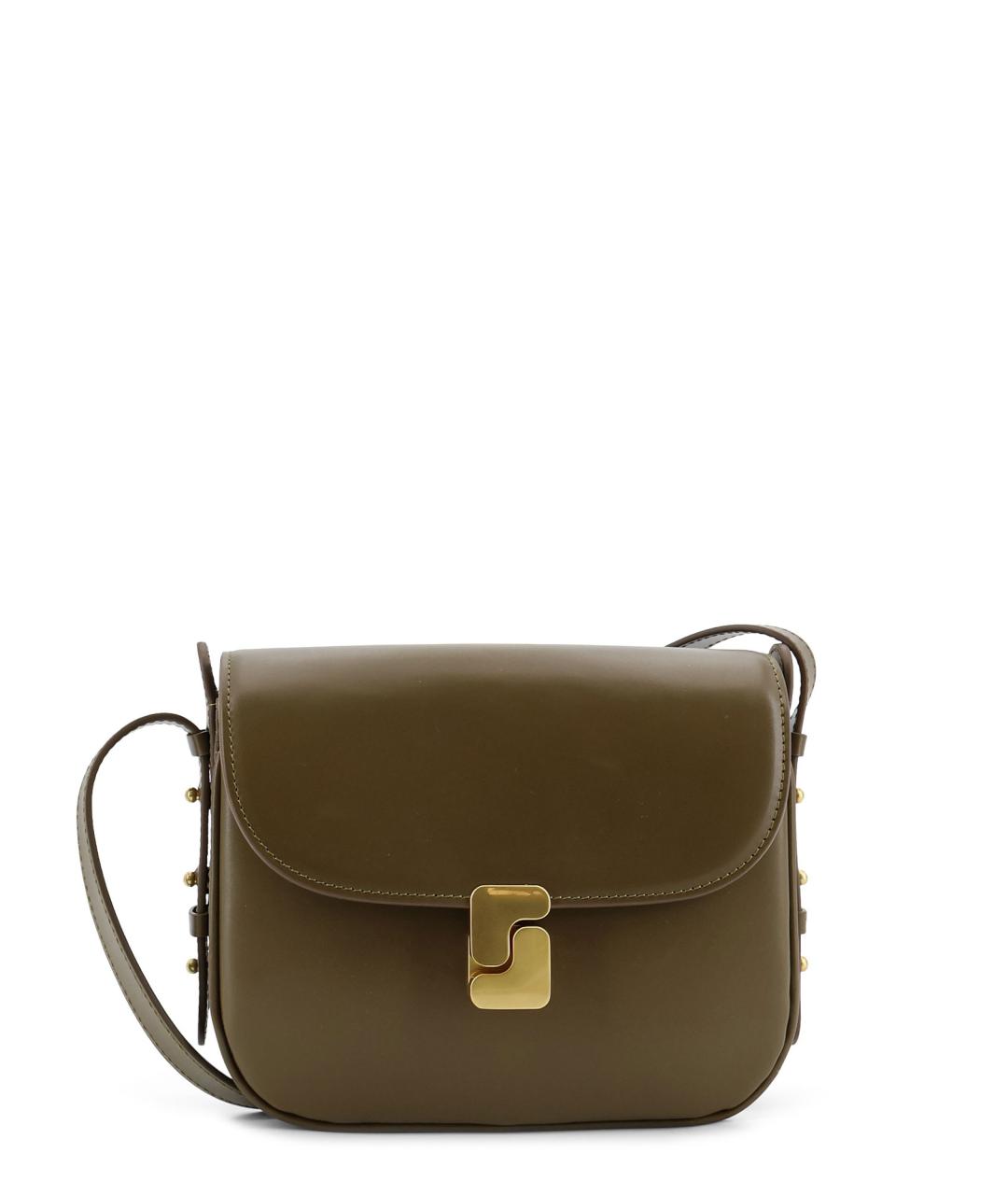 SOEUR Хаки кожаная сумка через плечо, фото 1