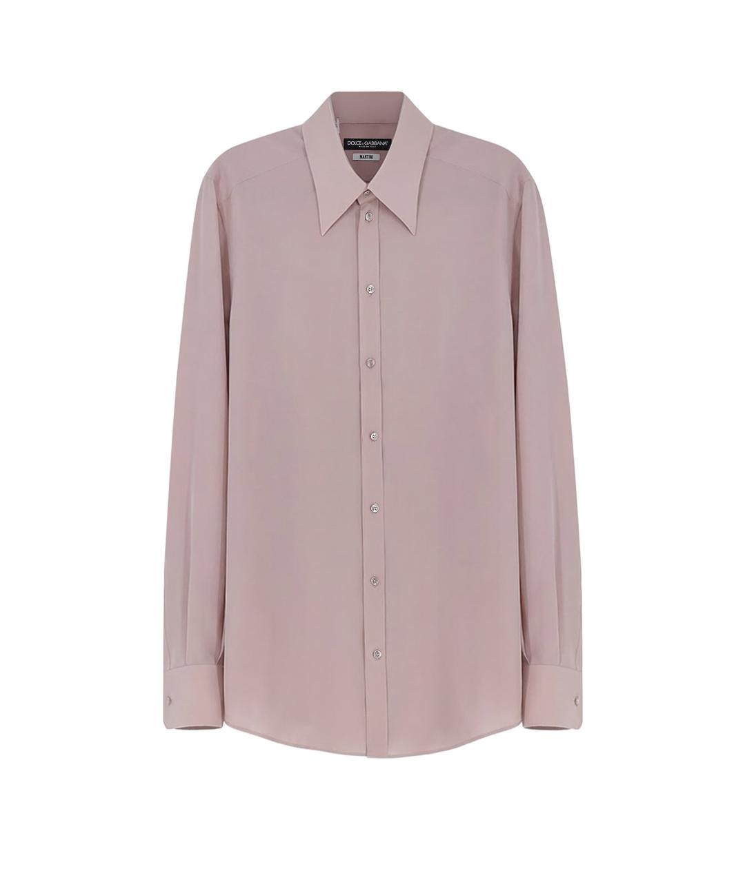 DOLCE&GABBANA Фиолетовая шелковая кэжуал рубашка, фото 1