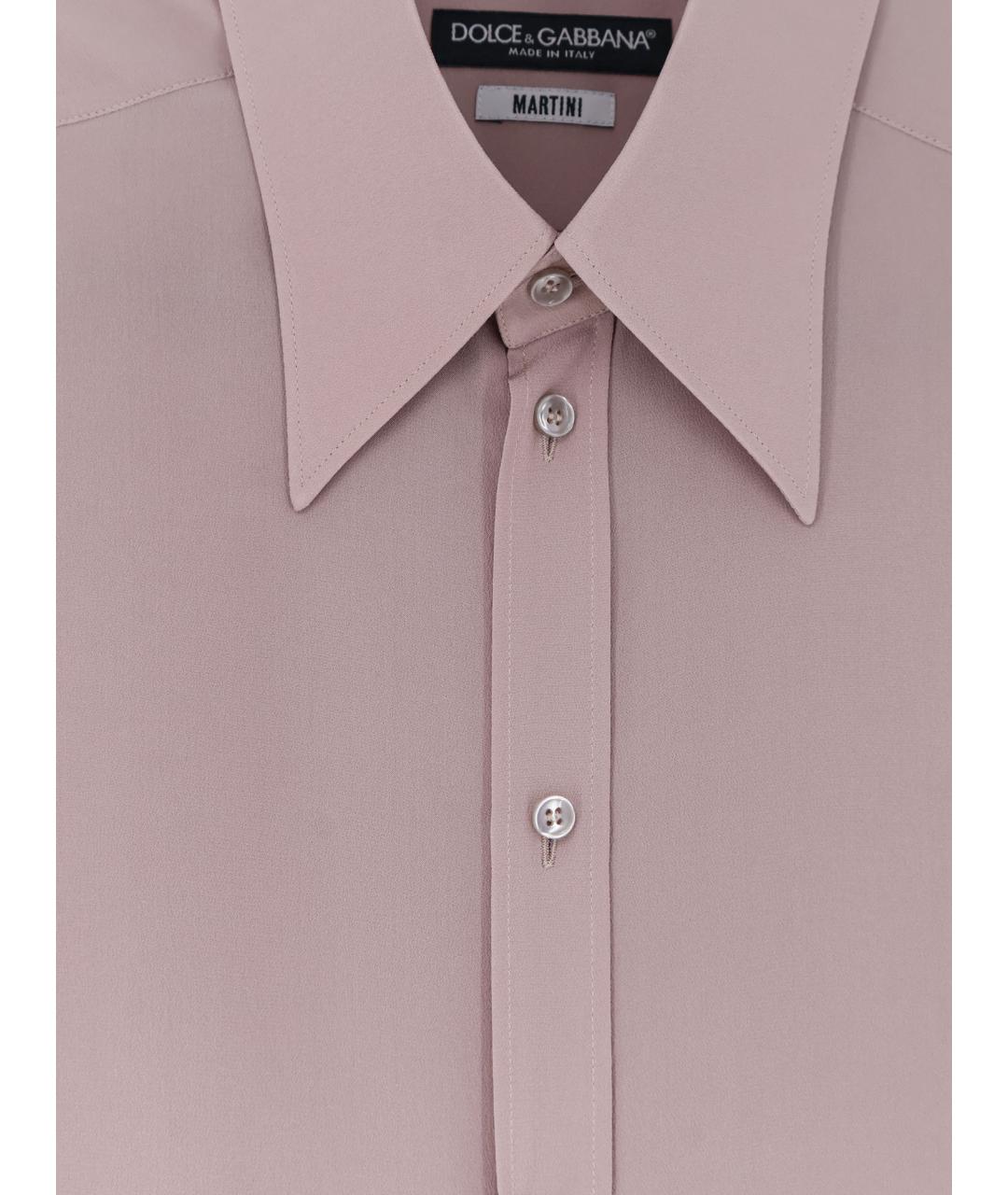 DOLCE&GABBANA Фиолетовая шелковая кэжуал рубашка, фото 3