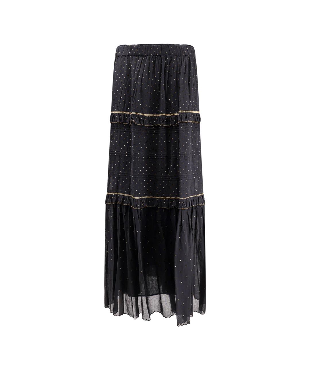 ISABEL MARANT ETOILE Черная хлопковая юбка миди, фото 1