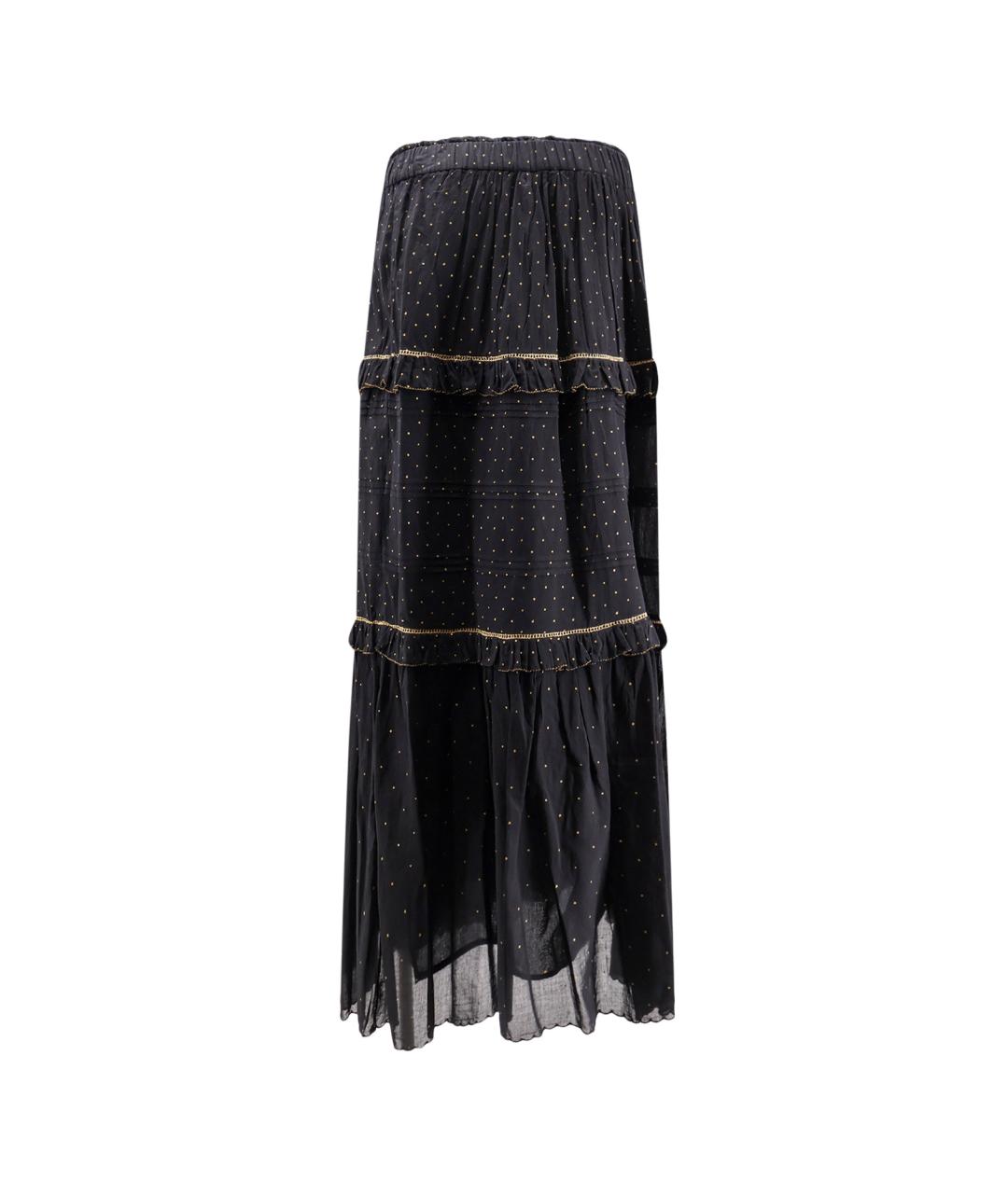 ISABEL MARANT ETOILE Черная хлопковая юбка миди, фото 2