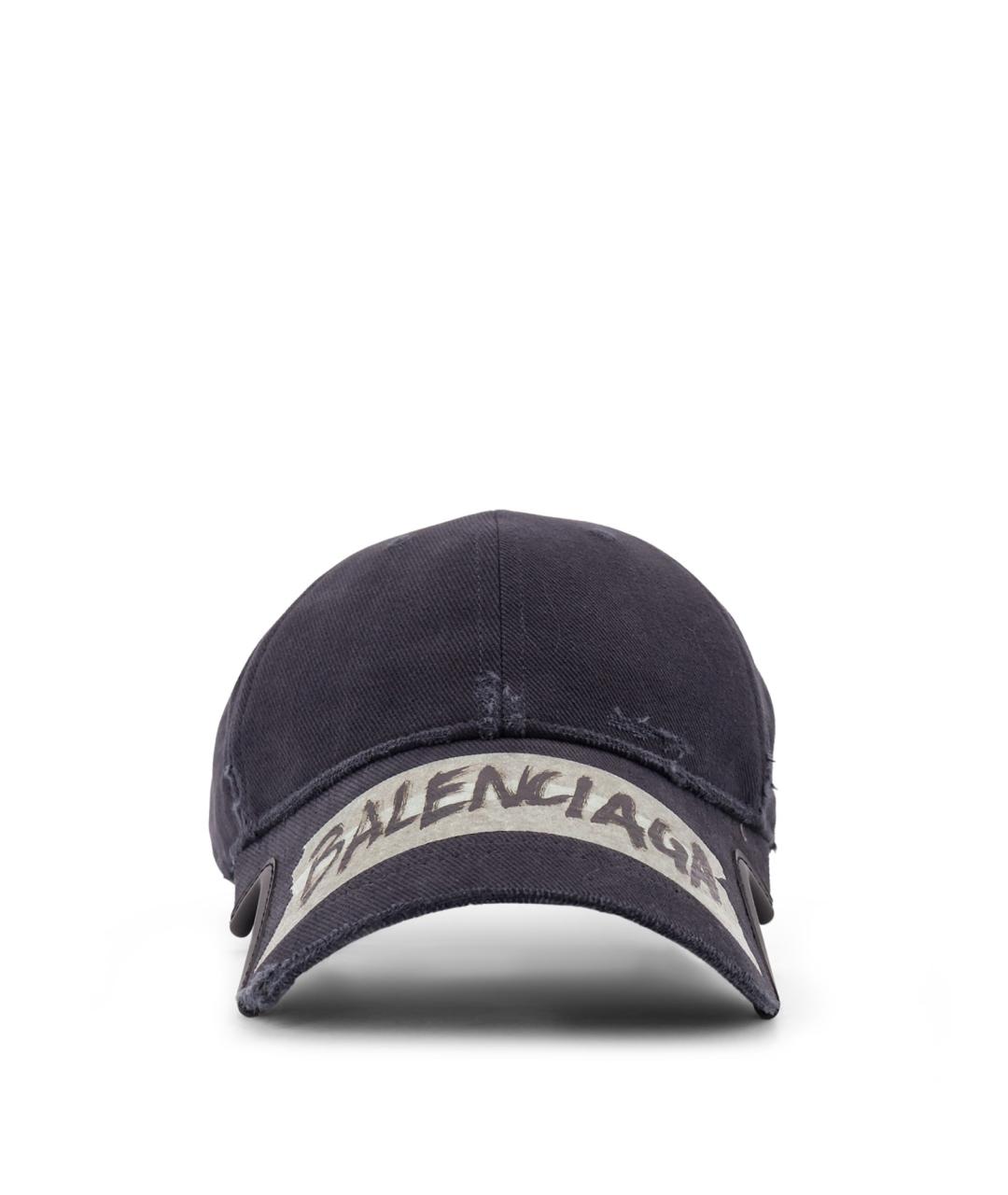 BALENCIAGA Черная хлопковая кепка/бейсболка, фото 1