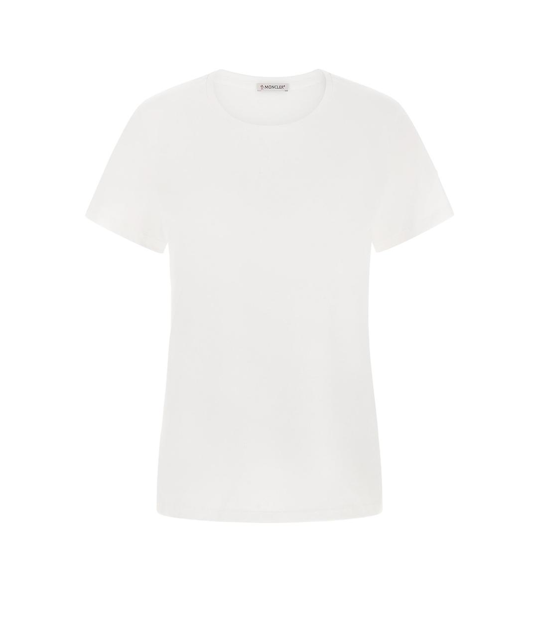 MONCLER Белая хлопковая футболка, фото 1