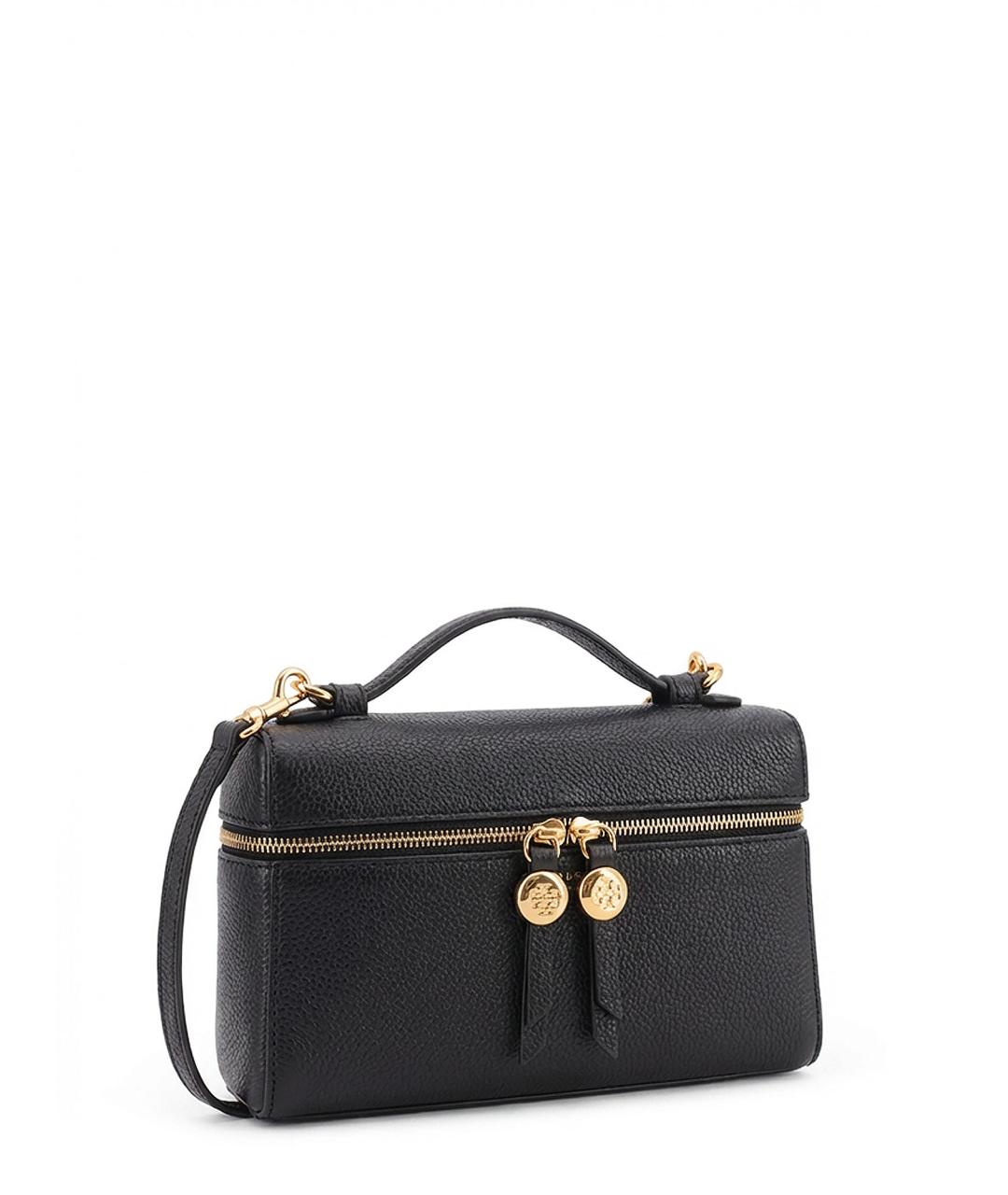 TORY BURCH Черная кожаная сумка с короткими ручками, фото 3