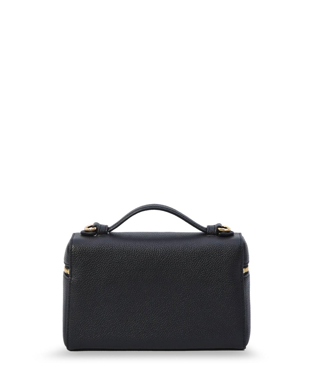 TORY BURCH Черная кожаная сумка с короткими ручками, фото 2