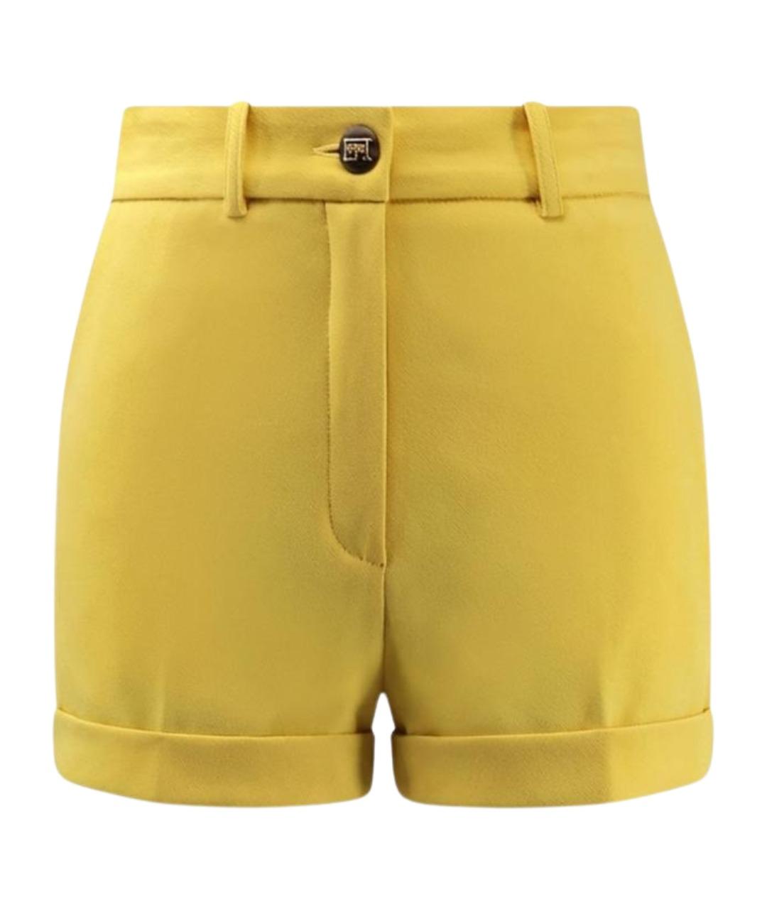 ELISABETTA FRANCHI Желтые полиэстеровые шорты, фото 1