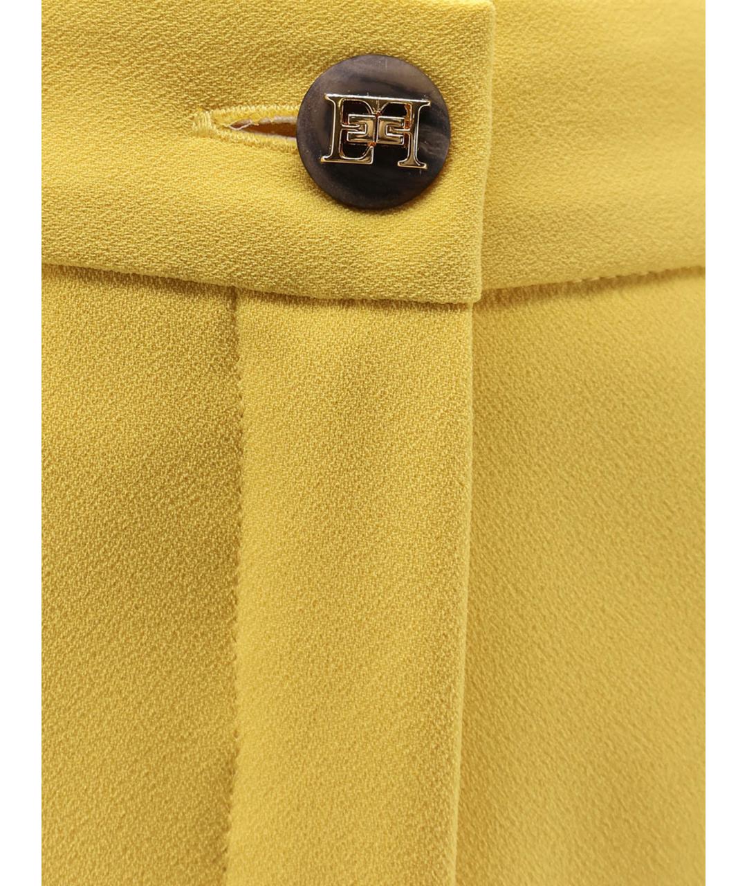 ELISABETTA FRANCHI Желтые полиэстеровые шорты, фото 3