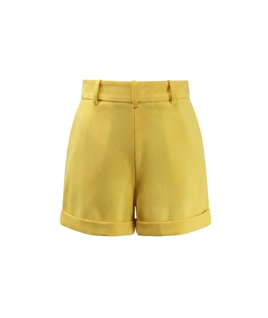 ELISABETTA FRANCHI Желтые полиэстеровые шорты, фото 2