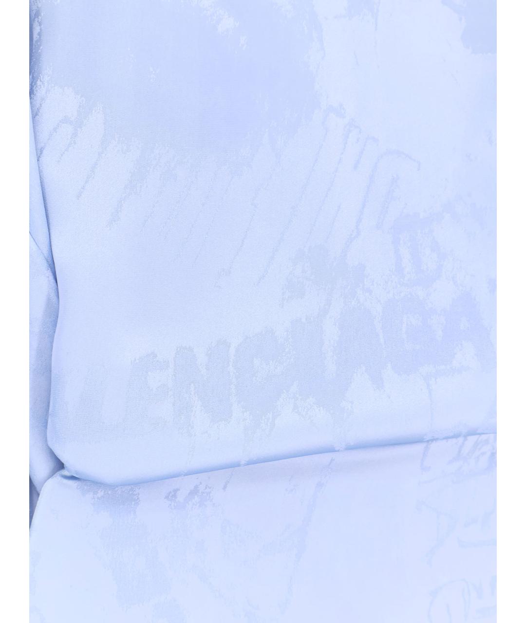 BALENCIAGA Голубое шерстяное коктейльное платье, фото 3