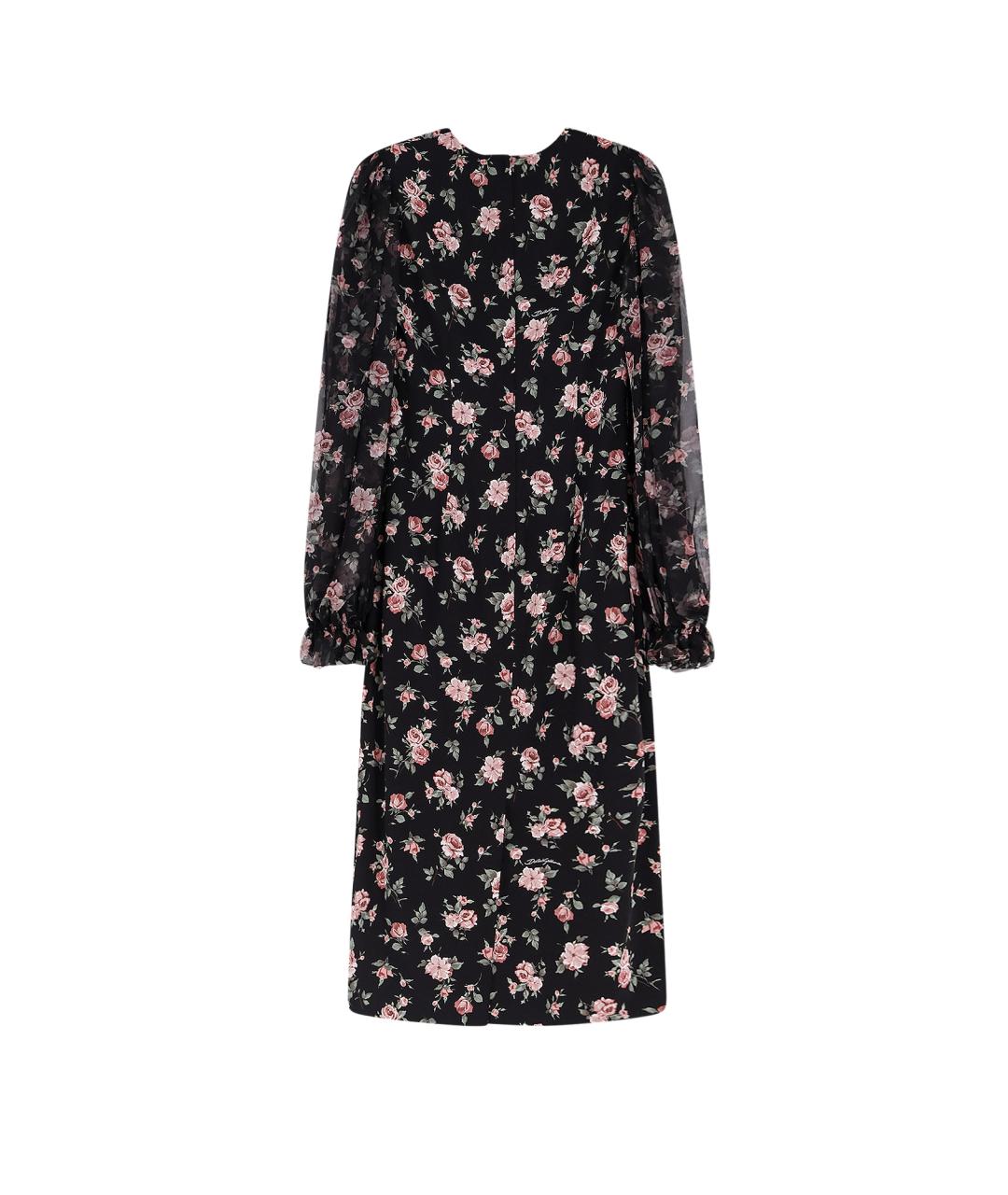 DOLCE&GABBANA Мульти шелковое повседневное платье, фото 2